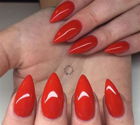 Pin By Kiki T On Nailed It Red Stiletto Nails Trendy Nails