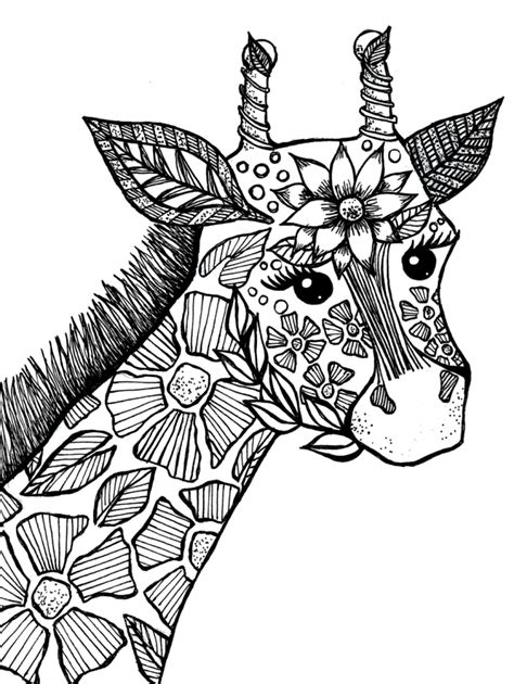Get This Giraffe Coloring Pages For Adults 73193