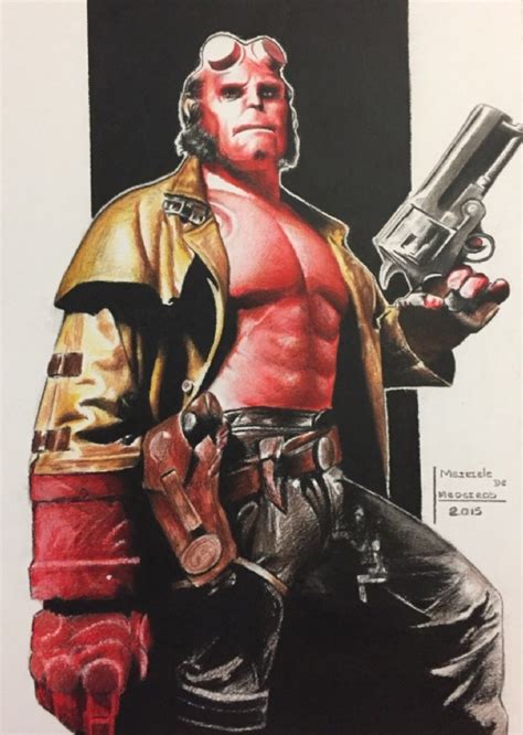 Mike Mignolas Hellboy By Meiriele Medeiros Ron Perlman Guillermo Del