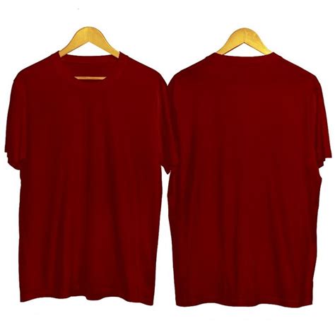 Kaos Polos Merah Depan Belakang Barangnesia Com