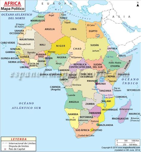 Mapa Da África Mapa Político Atual Países Capitais E Idiomas
