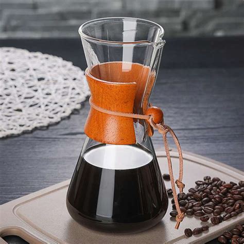 Transparent Pour Over Coffee Maker Glass Carafe Hand Drip Coffee Brewer