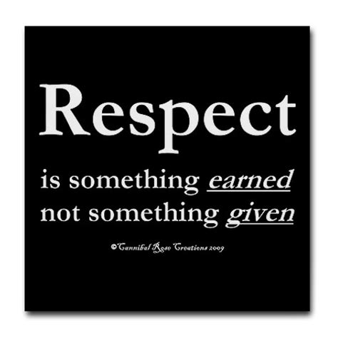 This was in context of respect between parents and children. Respect is an Earned Gift, Not Something You Demand