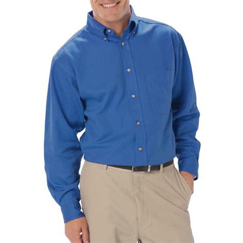 Blue Generation Mens Long Sleeve Cotton Twill Shirt Big And Tall Mart