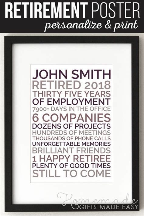 Check spelling or type a new query. Personalized Poster Retirement Gift | Retirement gifts ...