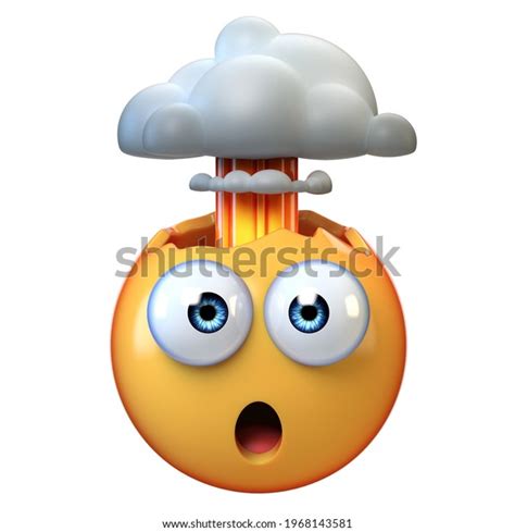 Mind Blown Emoji Exploding Head Emoticon Stockillustration 1968143581