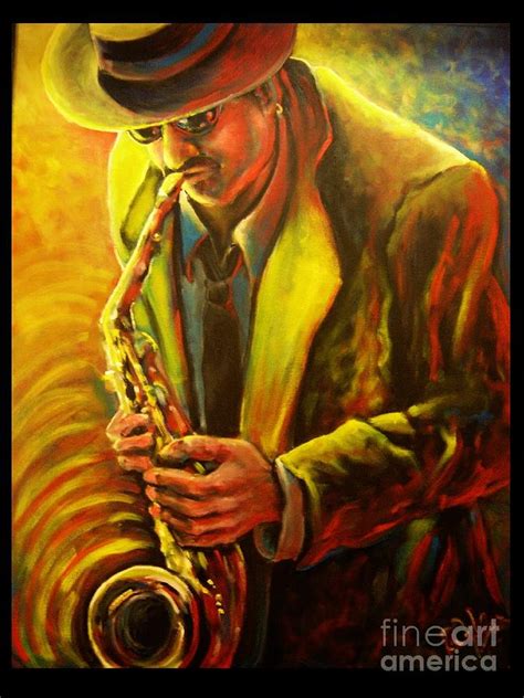 Loose Sax Painting By Brett Caplinger Fine Art America
