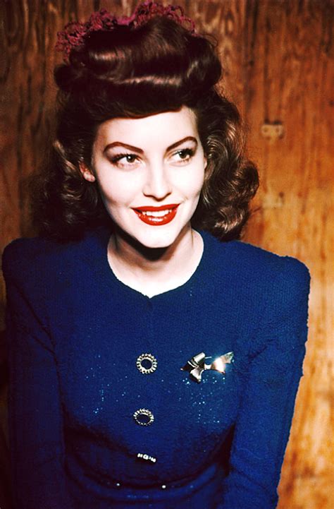 Ava Gardner C 1940s Vintage Hairstyles Ava Gardner