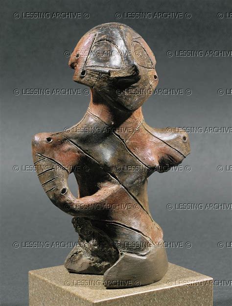Neolithic Sculpture 10th 5th Mill Bce Seated Female Idol The So Called Lady Of Vinca