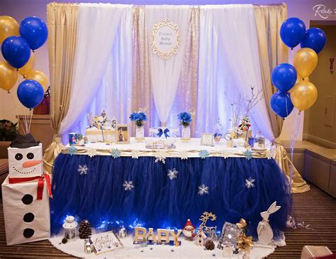 Snow Theme Baby Shower Royal Blue Baby Shower Catch My Party