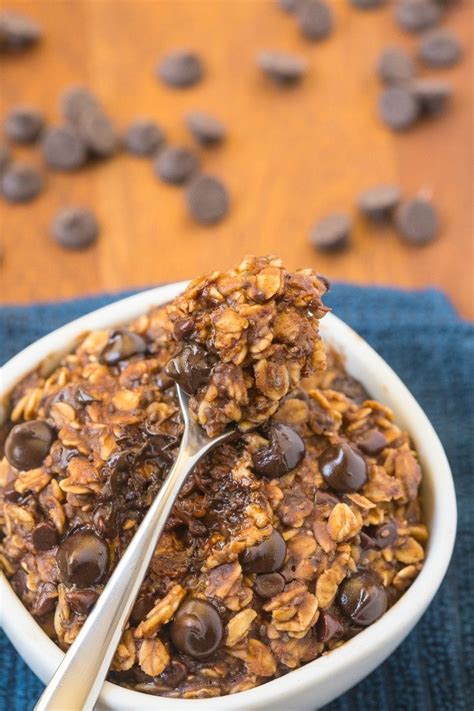 Dark chocolate baked oatmeal also makes a healthy snack or dessert when you're looking for something extra sweet. Healthy Overnight Double Chocolate Baked Oatmeal