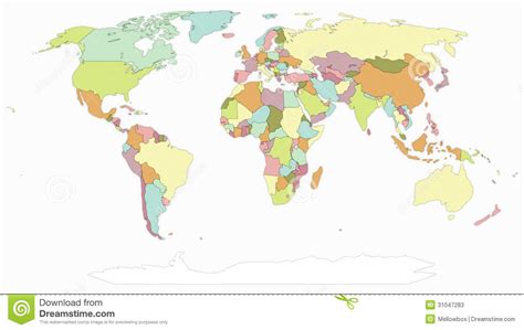 World Map Stock Photos Image 31047283