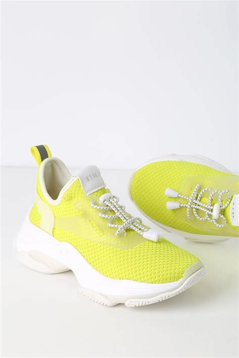 Steve Madden Myles Neon Yellow Sneakers Drawstring Sneakers Lulus