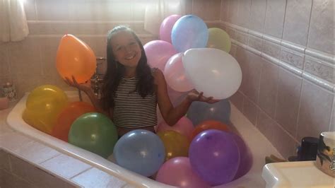 filling my bathtub with balloons youtube