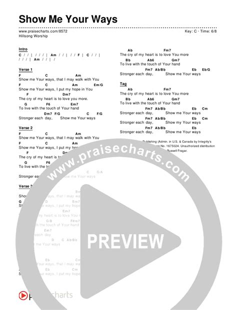 Show Me Your Ways Chords Pdf Hillsong Worship Praisecharts Hot Sex Picture