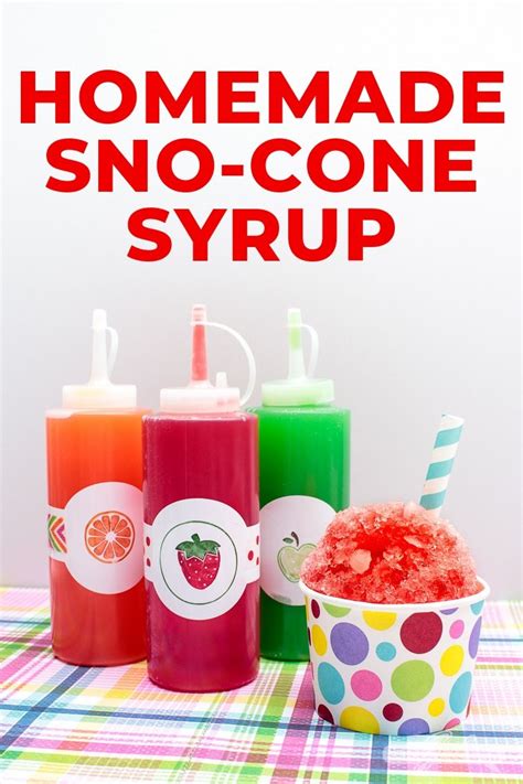 Snow Cone Syrup Recipe Made With 3 Ingredients