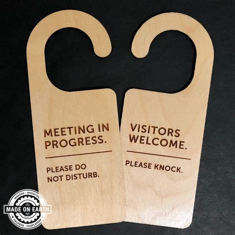 Meeting In Progress Do Not Disturb Please Knock Work Door Etsy