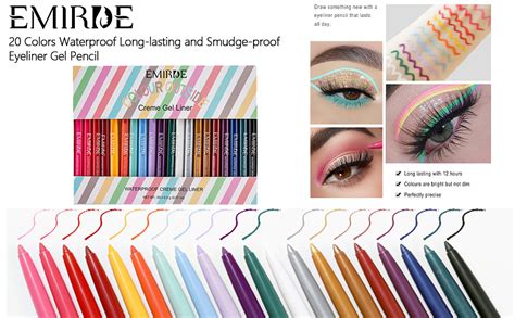 Emirde 20 Colors Matte Gel Eyeliner Pencil Set Natural