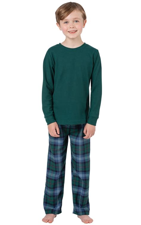 Heritage Plaid Thermal Top Boys Pajamas In Boys Pajamas And Onesies Size