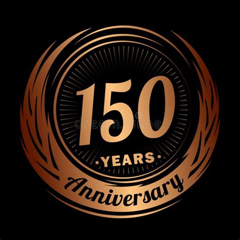 150 Year Anniversary Elegant Anniversary Design 150th Logo Stock
