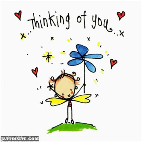 Thinking Of You Cartoon Graphic