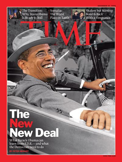 Time Magazine Cover The New New Deal Nov 24 2008 Barack Obama