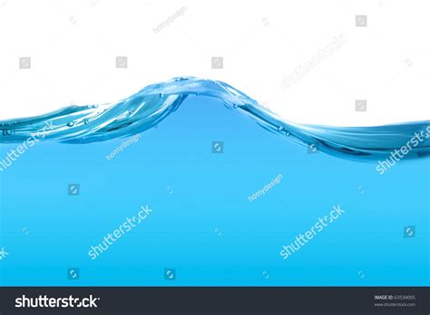 Blue Water Line Isolated On A White Background Stock Photo 63539005