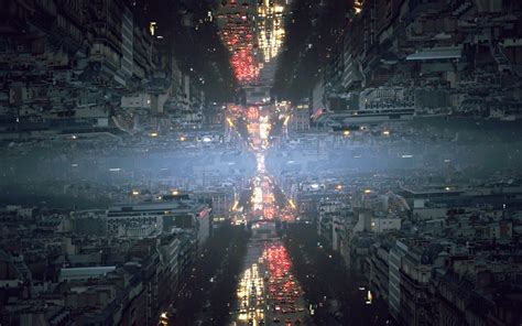 Wallpaper City Cityscape Night Reflection Road Glitch Art