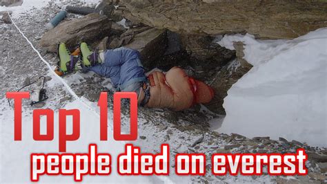 Top 10 People Died On Everest Youtube