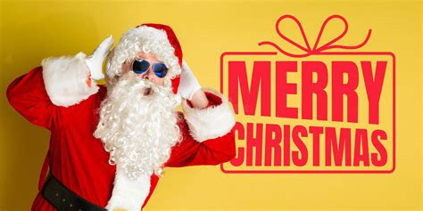 Santa Claus Wishing Happy New Year And Merry Christmas Stock Image
