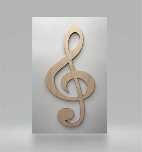 Music Note Clef Note Laser Cut Wood Shapes Music Wall Art Etsy