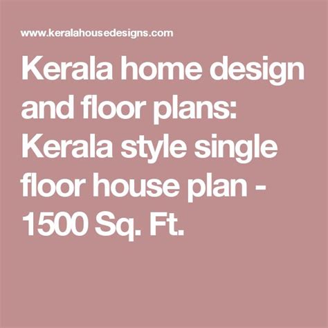 The Text Kerala Home Design And Floor Plans Kerala Style Single Floor
