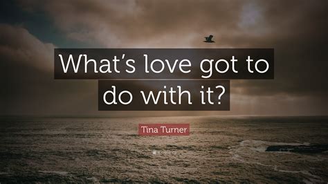 Tina Turner Quote “whats Love Got To Do With It”