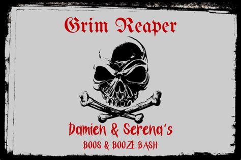 Grim Reaper Beer Label By Bottleyourbrand