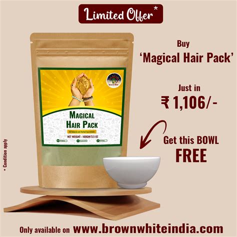 Brown And White Magical Hair Pack For All Type Of Hairs 100gm Brown
