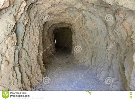 Entrance To The Cave In The Cliff Close Up Stock Image Image Of