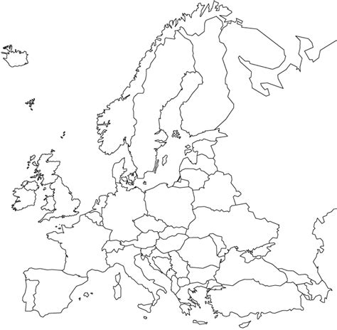 Black And White Map Of Europe ClipArt Best