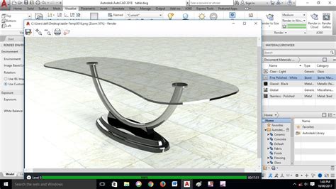 3d Modeling Desk Table Tutorial Autocad 2018 Youtube