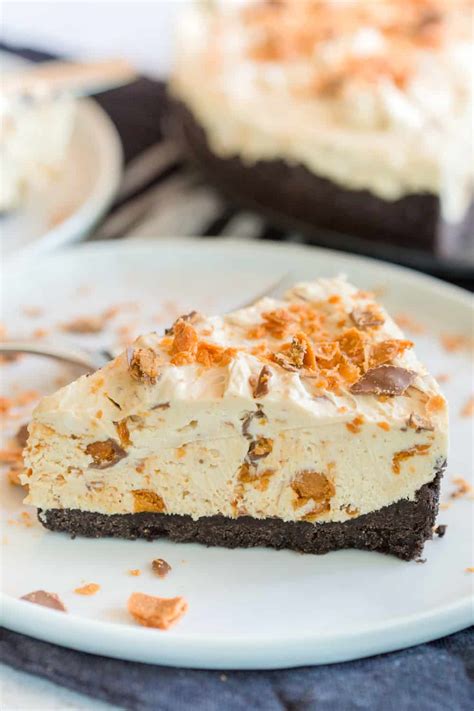 No Bake Butterfinger Pie Greens And Chocolate