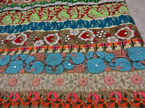 Indian Fabric Embroidered Fabric Bridal Lace Work Fabrics Etsy