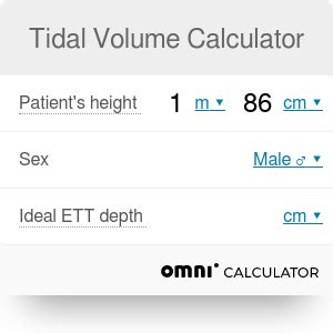 Tidal Volume Calculator Ideal ETT Depth Omni