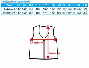 Toddler Vest Measurements Chart Size List Vest 20100313 Uniform