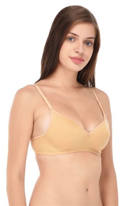 Buy Lizaray Cotton Push Up Bra Beige Online At Best Prices In India Snapdeal