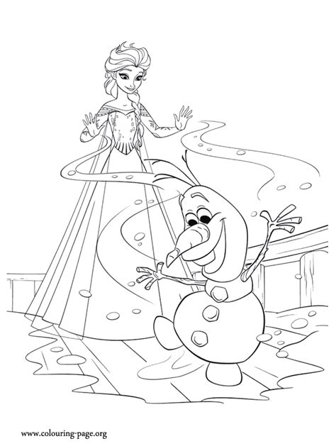 Winnie the pooh coloring sheets for kids. Frozen - Elsa and Olaf enjoying a warm and sunny day ...