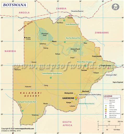 Botswana Map Map Of Botswana Collection Of Botswana Maps Map