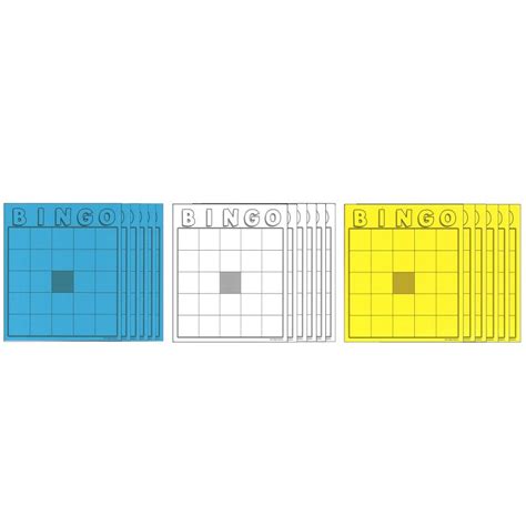 Hygloss Blank Bingo Cards Assorted Colors Pack Of 36 Target Bingo