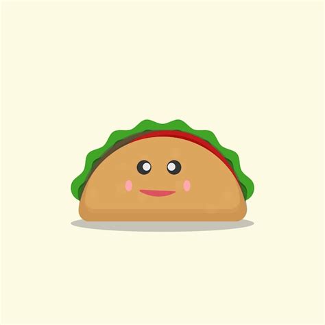 Premium Vector Funny Taco Cartoon Icon Vector Cute Taco Mascot Taco