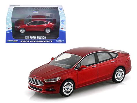 2013 Ford Fusion Ruby Red Metallic 143 Diecast Model Car By Greenlight