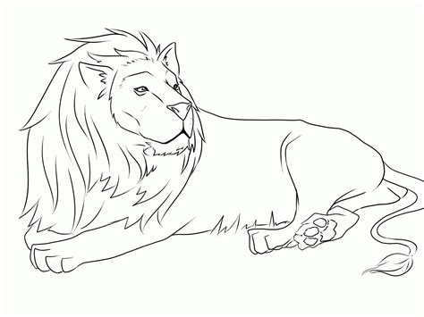 Reclining Lion Lion Kids Coloring Pages Free Easy To Print Lion