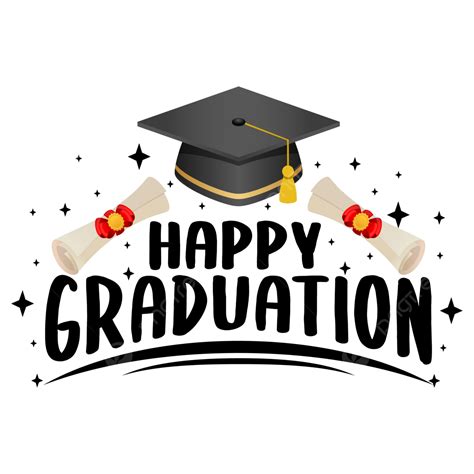 Happy Graduation Text With Toga Hat Happy Graduation Gown Hat Congratulations Png And Vector